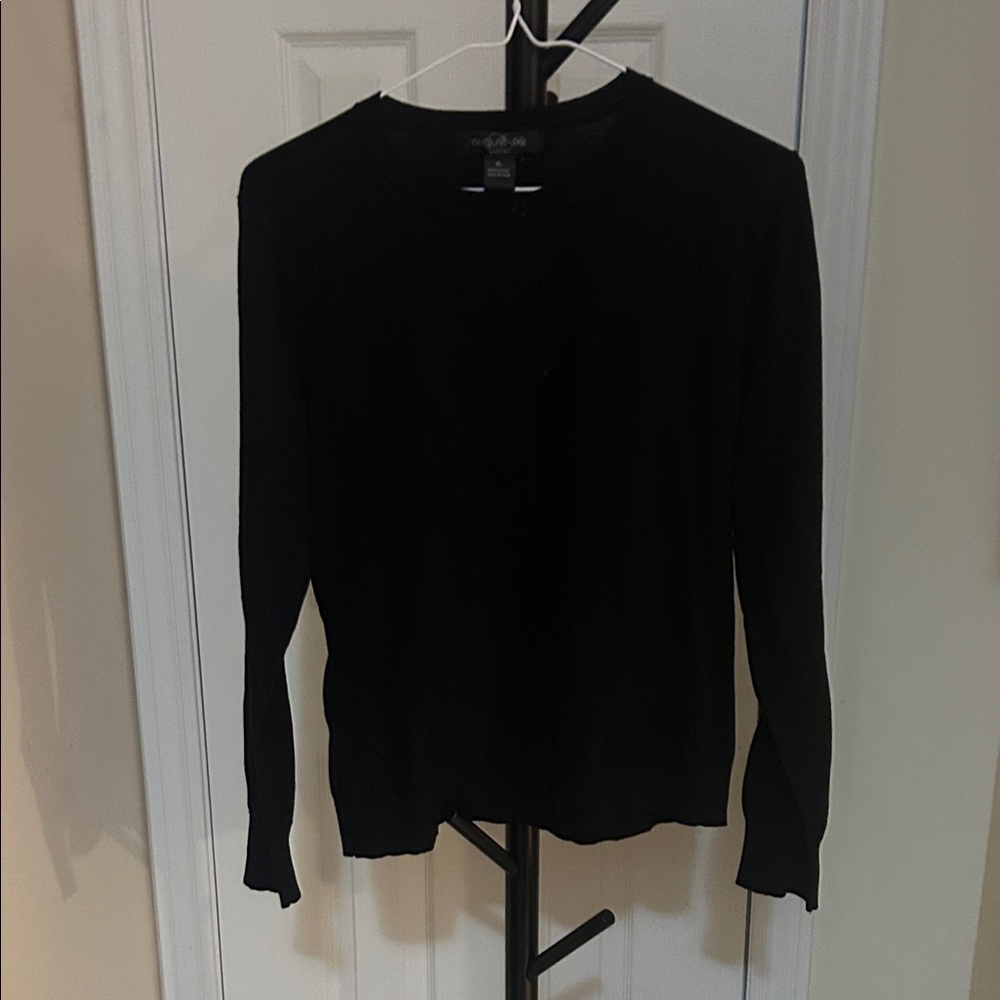 August Silk Black Button Down Shirt